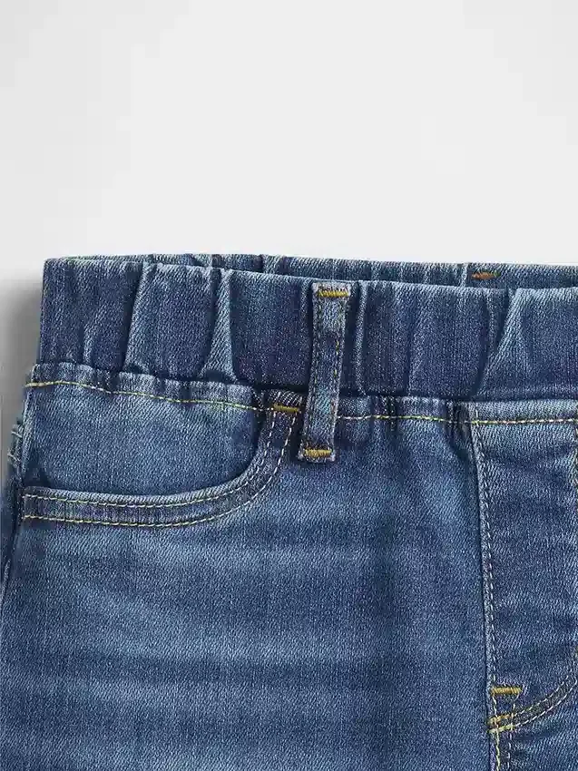 Jeggings med middels høy midje og elastisk linning for barn