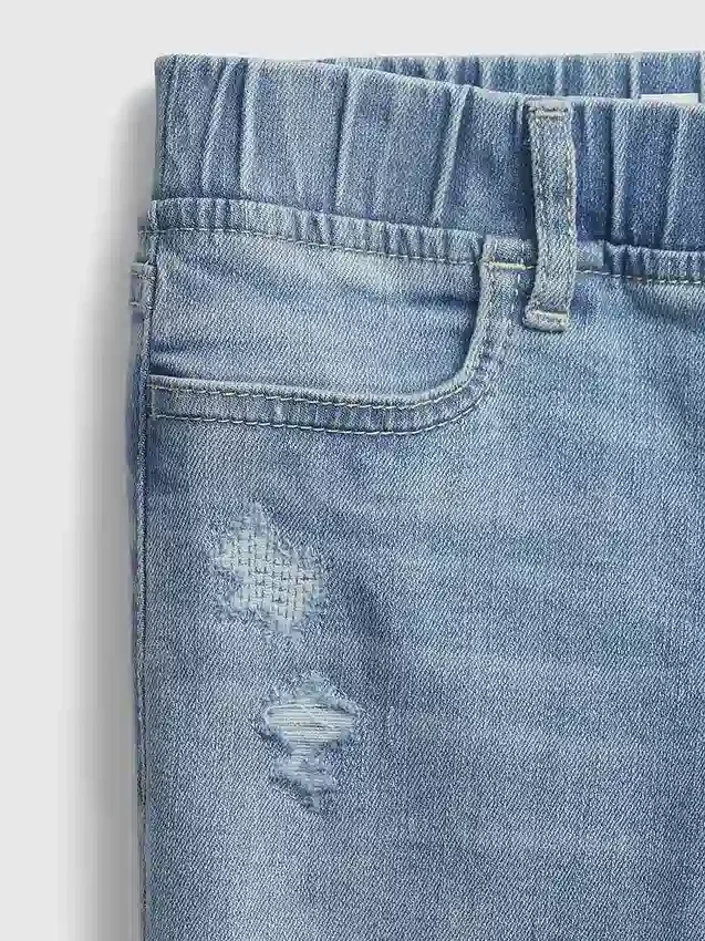 Jeggings med middels høy midje og elastisk linning for barn
