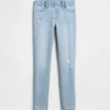 Jeggings med middels høy midje og elastisk linning for barn