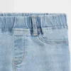 Jeggings med middels høy midje og elastisk linning for barn