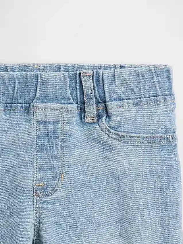 Jeggings med middels høy midje og elastisk linning for barn