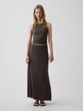 Jersey-maxi-skjørt