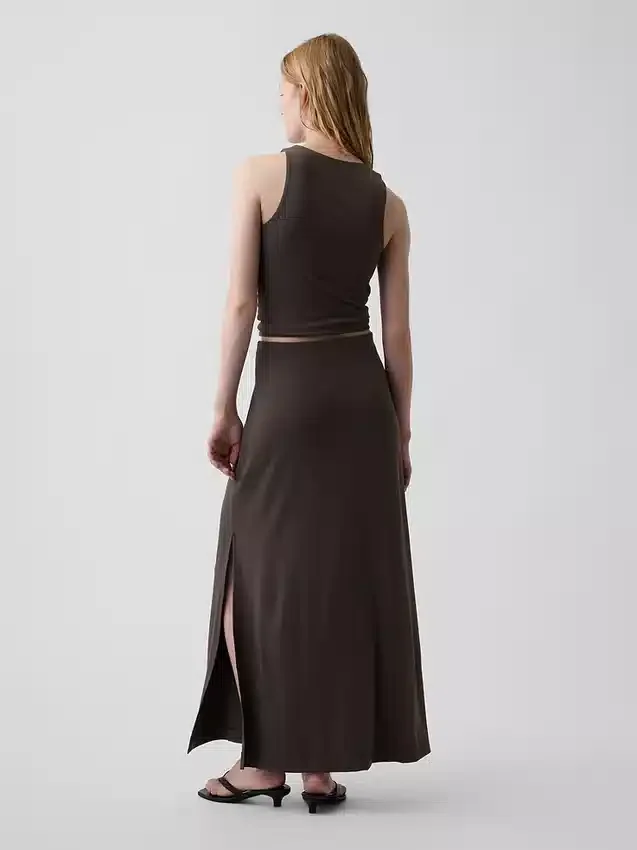 Jersey-maxi-skjørt