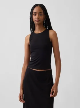 Jersey-tanktop med kort passform