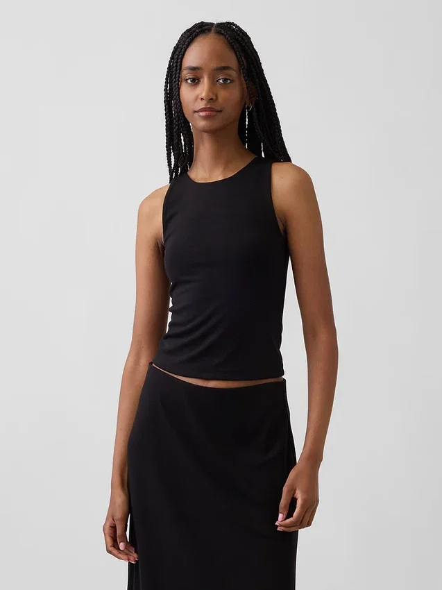 Jersey-tanktop med kort passform