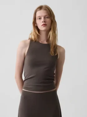 Jersey-tanktop med kort passform