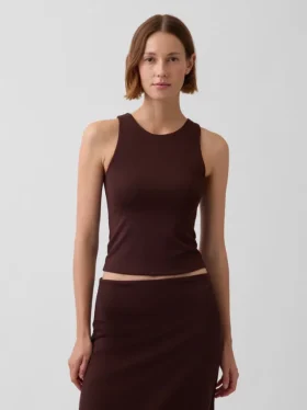 Jersey-tanktop med kort passform