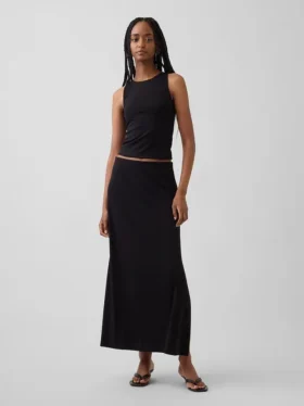 Jersey-tanktop med kort passform