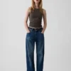 Jersey-tanktop med kort passform