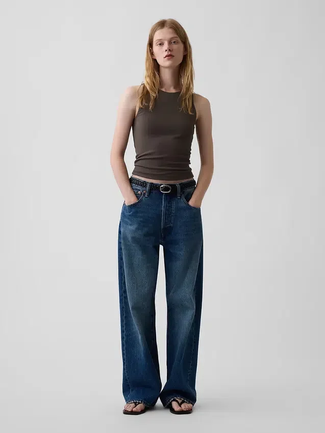 Jersey-tanktop med kort passform