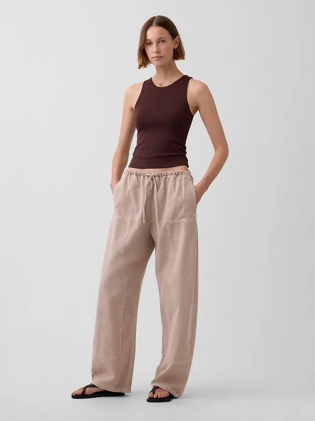 Jersey-tanktop med kort passform