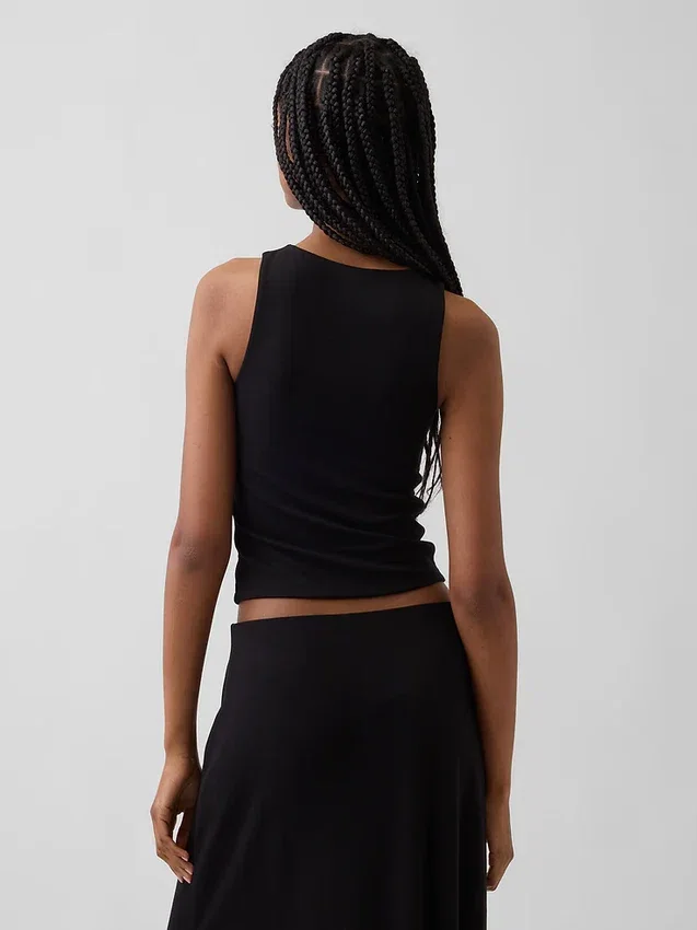 Jersey-tanktop med kort passform