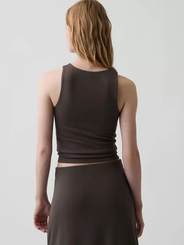 Jersey-tanktop med kort passform