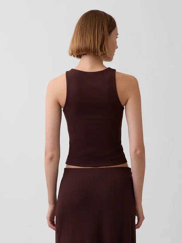 Jersey-tanktop med kort passform