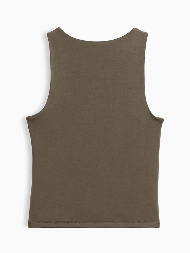 Jersey-tanktop med kort passform