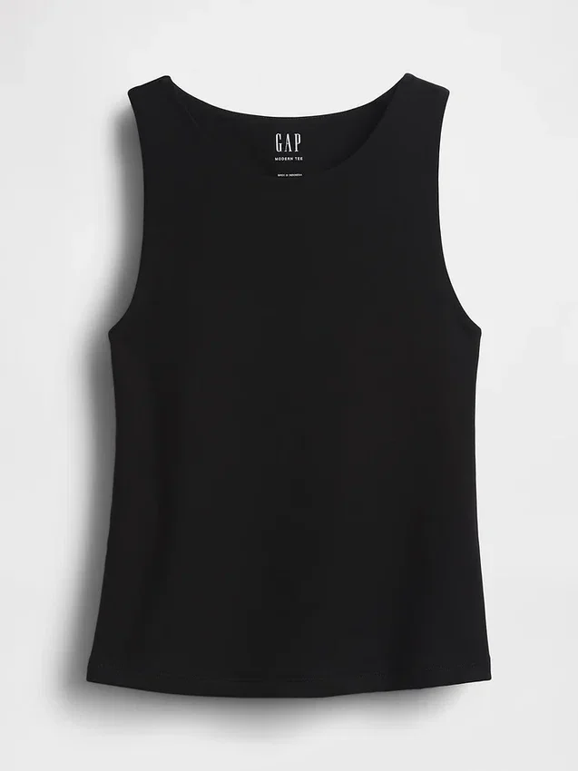 Jersey-tanktop med kort passform