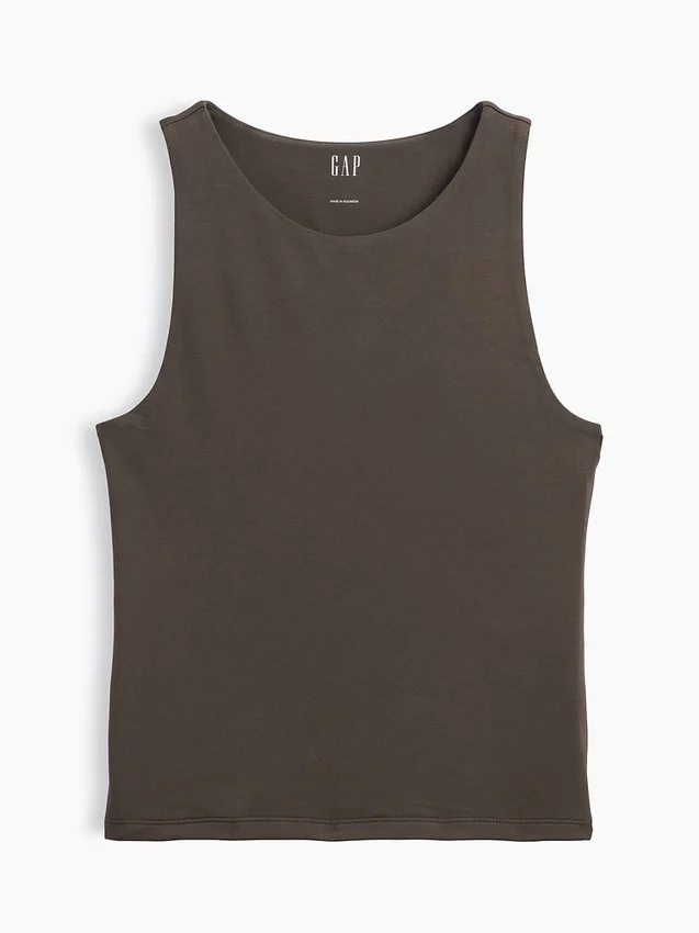 Jersey-tanktop med kort passform