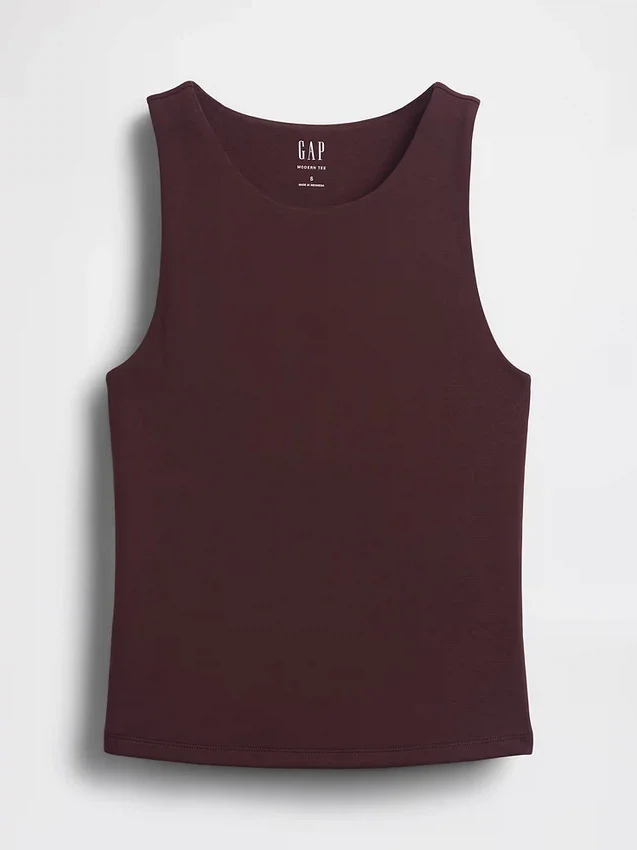 Jersey-tanktop med kort passform