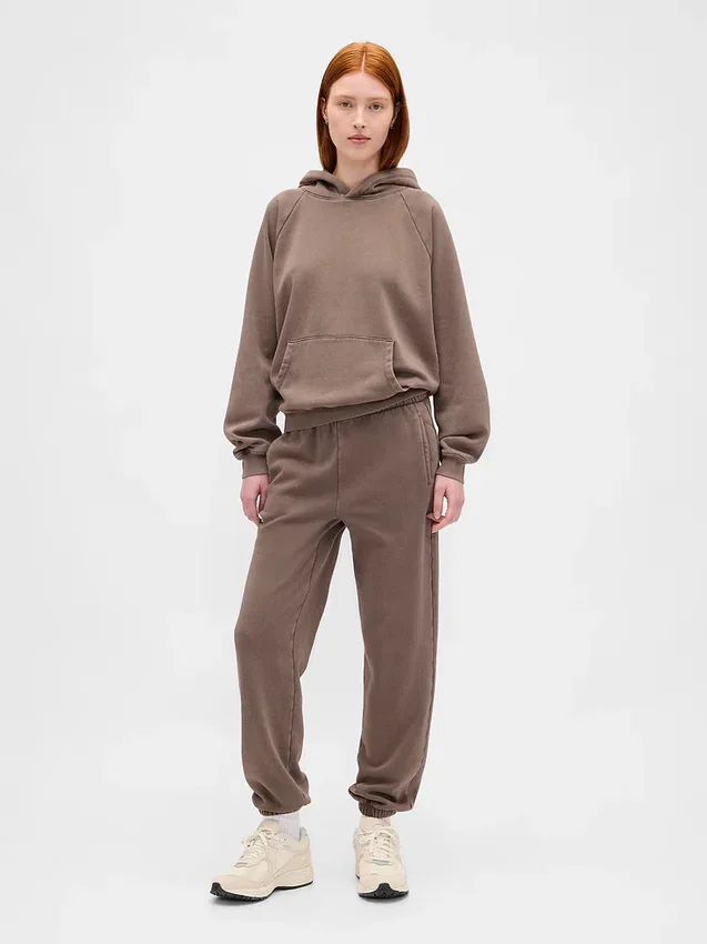 Joggebukse med høy midje i Vintagesoft