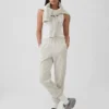Joggebukse med høy midje i Vintagesoft-stil
