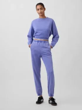 Joggebukse med høy midje i Vintagesoft-stil