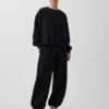 Joggebukse med middels høy midje i Vintagesoft-stoff