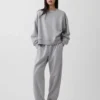 Joggebukse med middels høy midje i Vintagesoft-stoff
