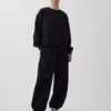 Joggebukse med middels høy midje i Vintagesoft-stoff