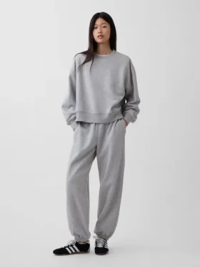 Joggebukse med middels høy midje i Vintagesoft-stoff