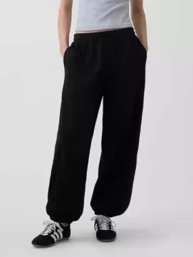 Joggebukse med middels høy midje i Vintagesoft-stoff