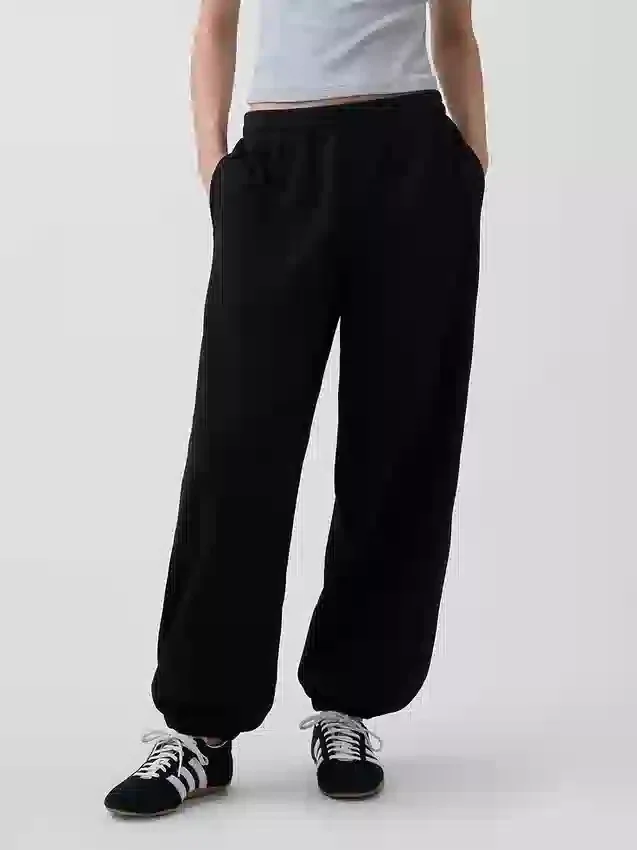 Joggebukse med middels høy midje i Vintagesoft-stoff