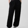 Joggebukse med middels høy midje i Vintagesoft-stoff