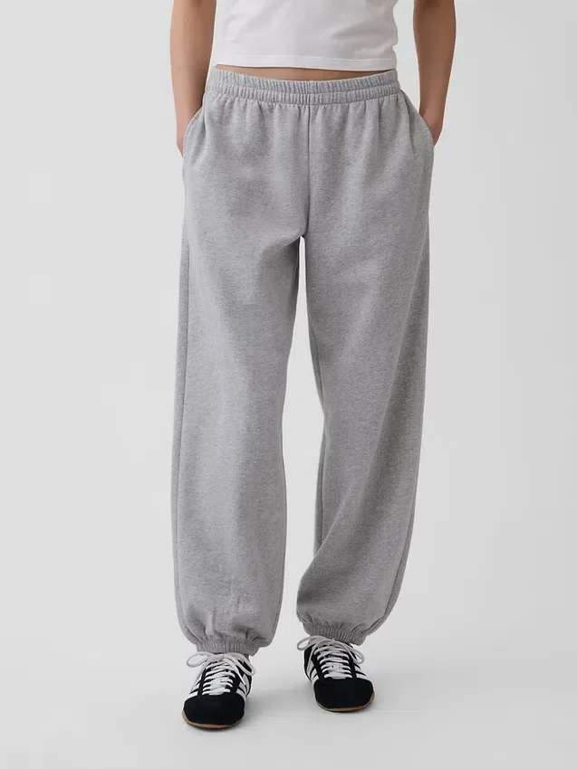 Joggebukse med middels høy midje i Vintagesoft-stoff