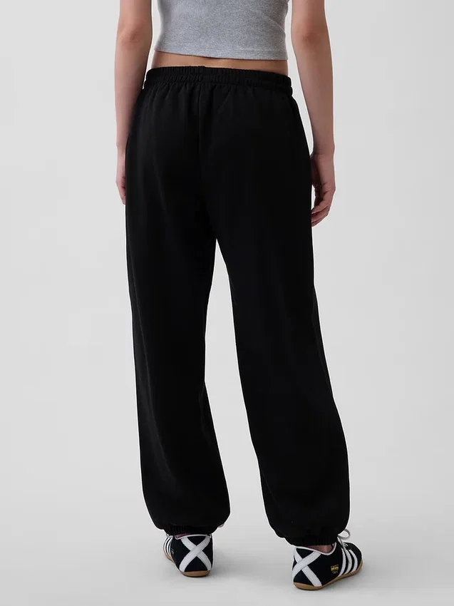 Joggebukse med middels høy midje i Vintagesoft-stoff