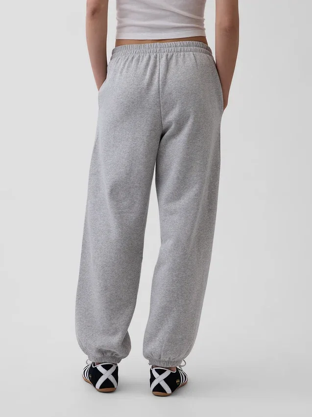 Joggebukse med middels høy midje i Vintagesoft-stoff