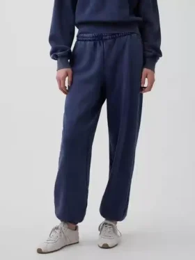 Joggebukse med middels høy midje i Vintagesoft-stoff med avslappet passform