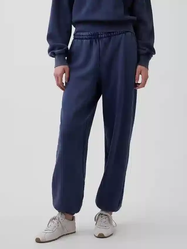 Joggebukse med middels høy midje i Vintagesoft-stoff med avslappet passform