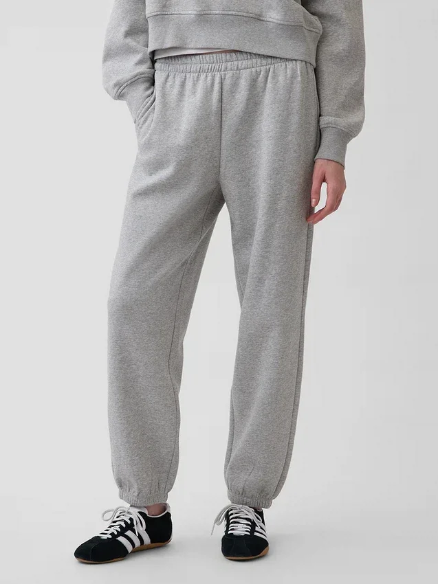 Joggebukse med middels høy midje i Vintagesoft-stoff med avslappet passform