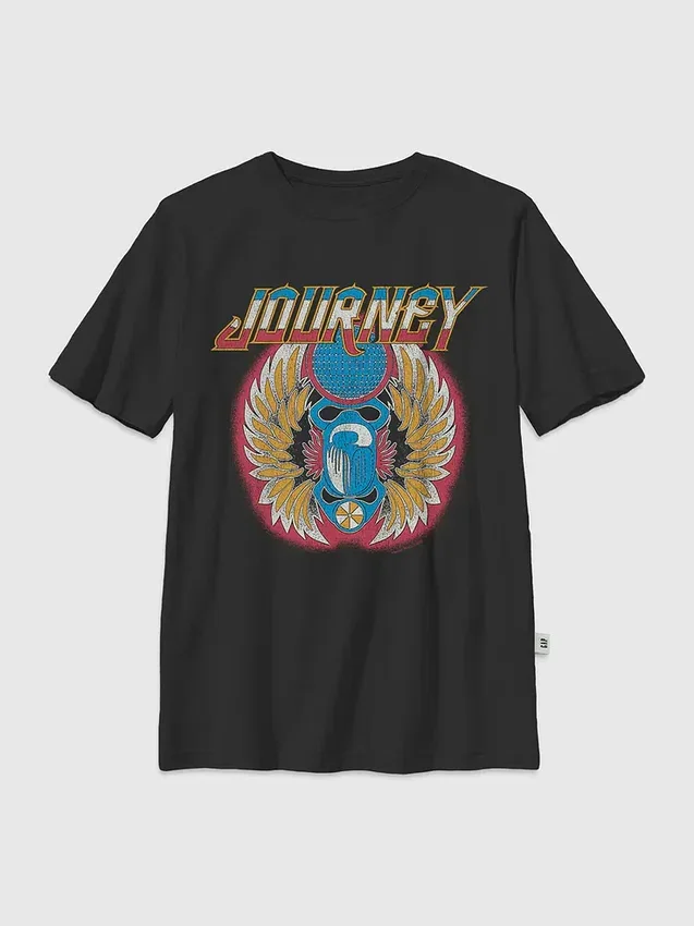 Journey Scarab Freedom Disco Glow-t-skjorte med grafisk trykk for barn
