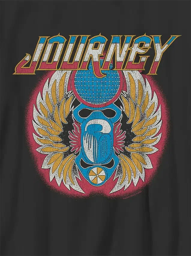 Journey Scarab Freedom Disco Glow-t-skjorte med grafisk trykk for barn