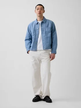 Kasseformet chambray-jakke