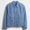 Kasseformet chambray-jakke