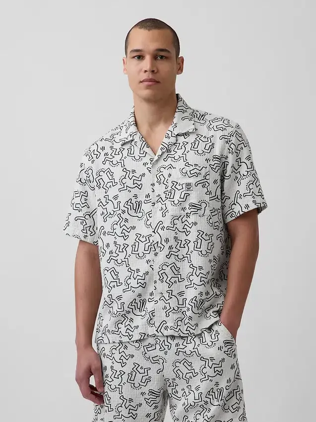 Keith Haring-skjorte med struktur