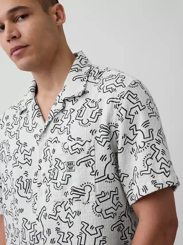Keith Haring-skjorte med struktur