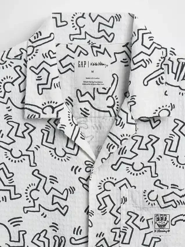 Keith Haring-skjorte med struktur