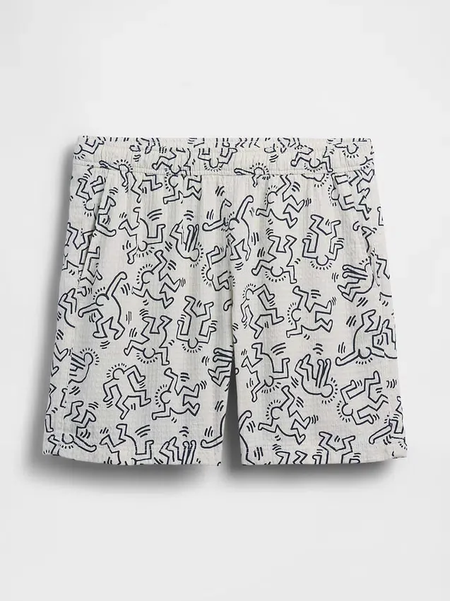 Keith Haring strukturerte Easy-Shorts