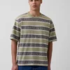 Keith Haring T-skjorte i oversize-modell med striper