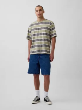 Keith Haring T-skjorte i oversize-modell med striper