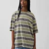 Keith Haring T-skjorte i oversize-modell med striper