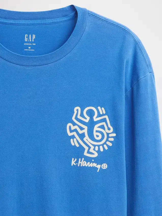 Keith Haring T-skjorte med grafisk trykk i avslappet passform